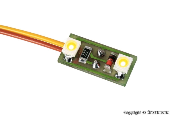 Viessmann 6017 Hausbeleuchtung, 2 LEDs gelb, 3 Stück