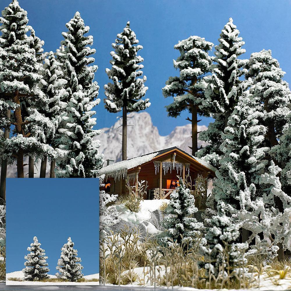 Busch 6151 2 Schnee-Fichten, 55 mm