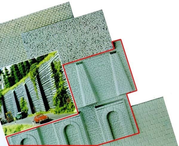 Busch 8196 Stützmauer mit Arkaden TT & N