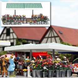 Busch 1072 Marktstand -Blumen-