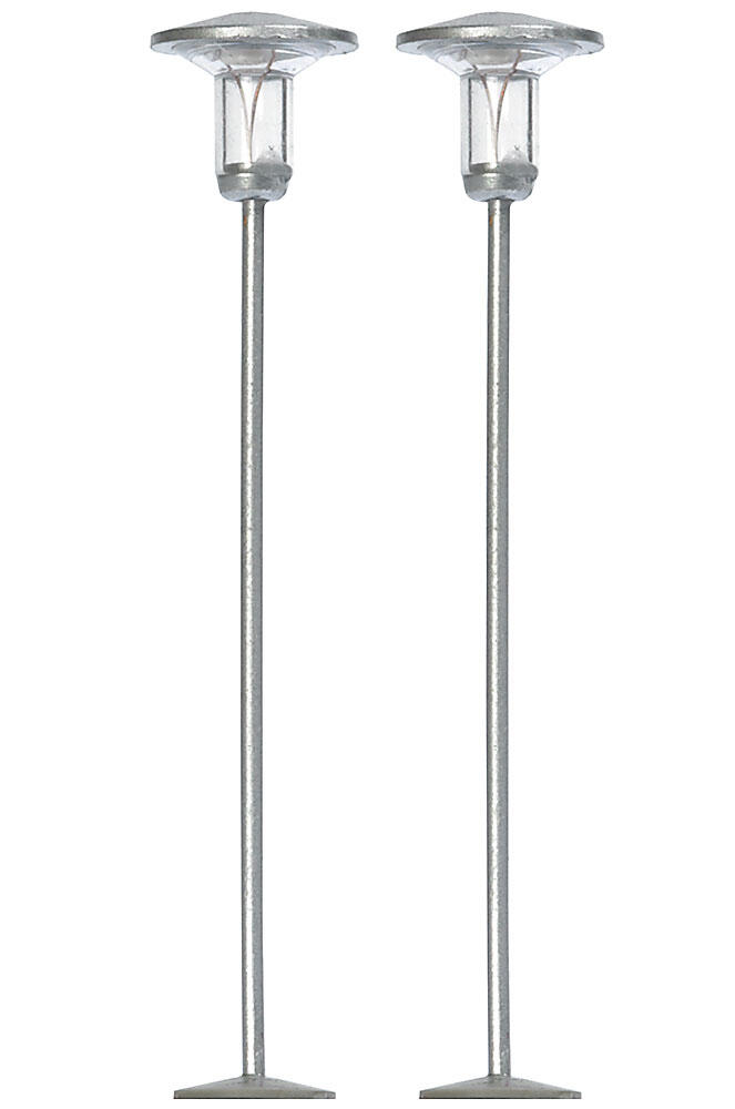 Busch 4141 2 silberne Siedlungs- und Parkleuchten