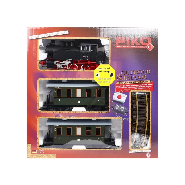 Piko 37125 Start-Set Personenzug mit BR 80 "Sound & Dampf" DR