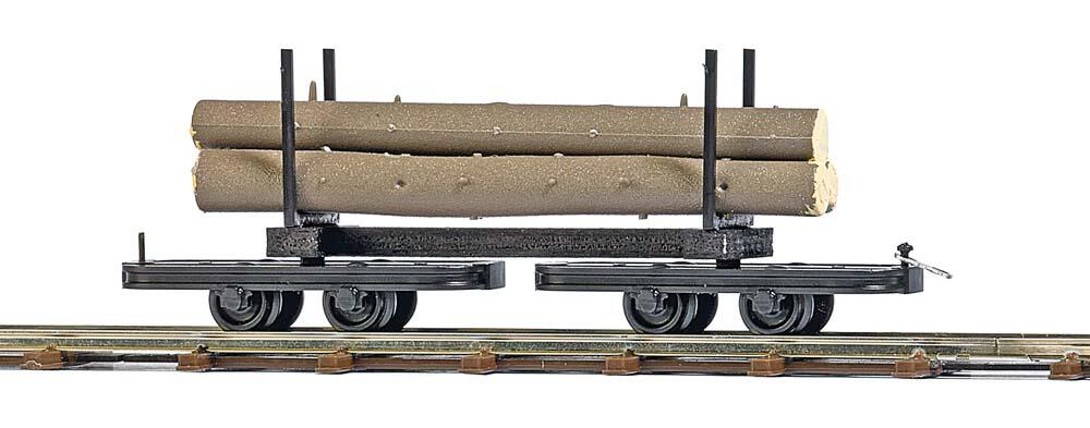 Busch 12222 Drehgestell-Rungenwagen mit Baumstämmen