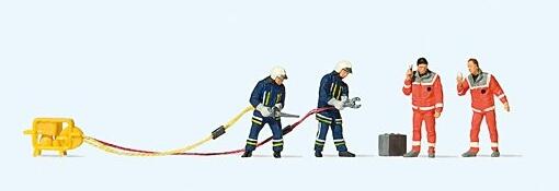 Preiser 10625 Feuerwehrm?nner in moderner Einsatzkleidung