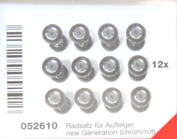 Herpa 052610 Radsatz Medi f. Auf.(chr/rot12