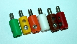 Schneider 4089 Stecker mit Querloch - orange