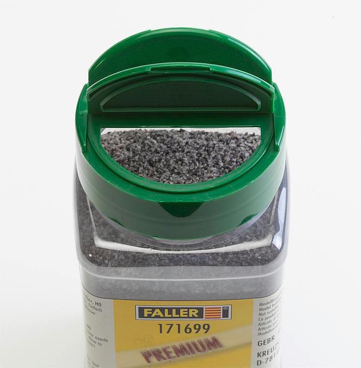 Faller 171699 PREMIUM Streumaterial Schotter-Fix, Naturmaterial, mittelgrau, 600 g