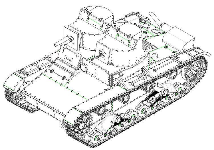 Hobby Boss 382494 1/35 T-26 Light Infantry Tank Mod. 1931