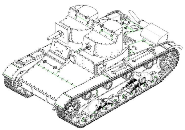 Hobby Boss 382494 1/35 T-26 Light Infantry Tank Mod. 1931