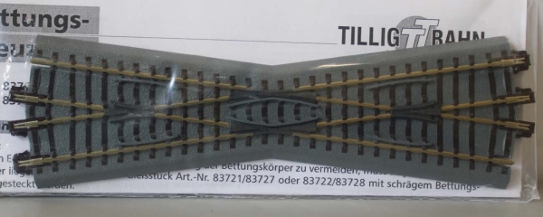 Tillig 83761 Bettungsgleis-Kreuzung 15? 166 mm