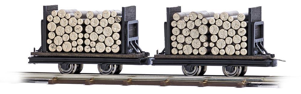 Busch 12211 2 Wagen mit Rundholz