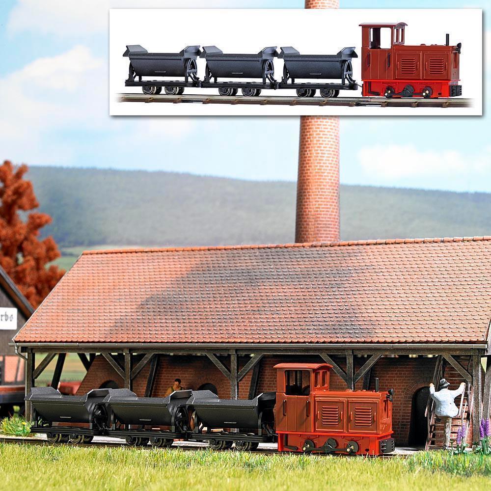 Busch 12006 Feldbahn Start-Set mit drei Kipploren
