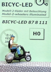 BICYC-LED 878111 Motorroller Fahrer mit Weste und M?tze...