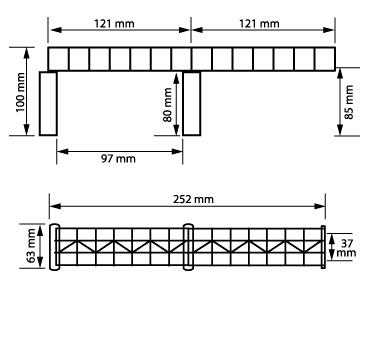 Auhagen 11442 Erweiterung Blechträgerbrücke