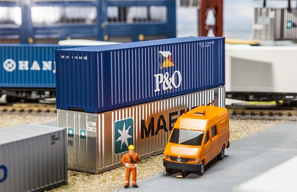 Faller 180843 40 Hi-Cube Container mit dem Labeling des Unternehmens ?P&O?