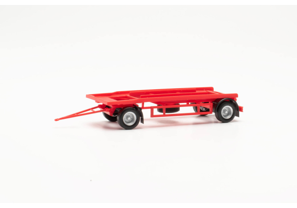 Herpa 076289-002 Anhänger für Abrollcontainer 2achs, rot