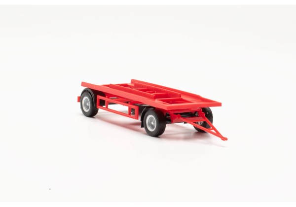 Herpa 076289-002 Anhänger für Abrollcontainer 2achs, rot