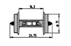 Roco 40186 Radsatz ? 11 mm