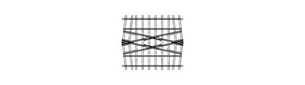 Bemo 4217000 24? Kreuzung HOm, 71 mm, für Doppelgleisverbindung