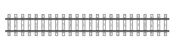 Bemo 4294037 Gerades Gleis 166 mm