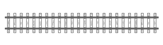 Bemo 4294037 Gerades Gleis 166 mm