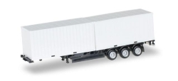 Herpa 076494-002 40 FT. CONTAINERCHASSIS KRONE MIT 2 X 20...