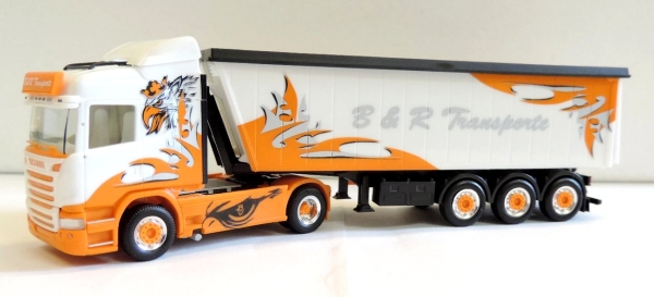 Herpa 306287 Scania R HL St?ffelliner-Sattelzug "B&R Transporte / Arrow Hunter"