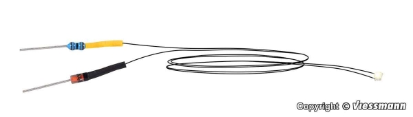 Viessmann 3562 LED weiß mit angelöteten Kabeln, 5 Stück