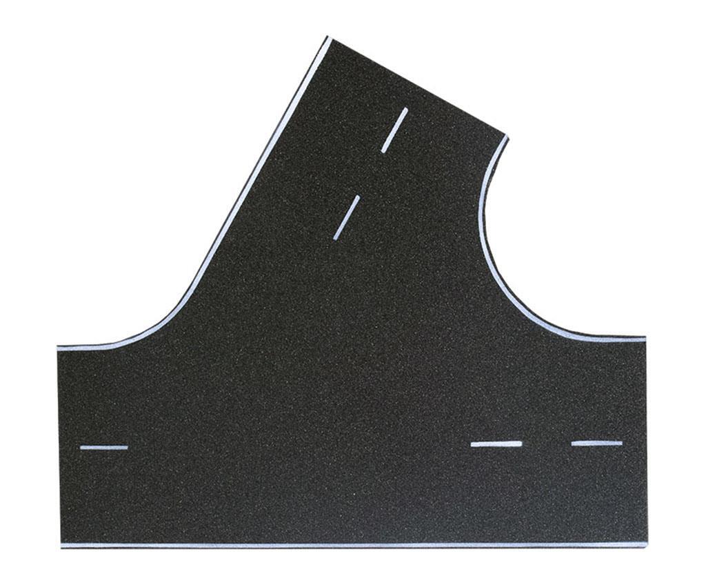 Vollmer 48262 H0 Straßenplatte Asphalt aus Steinkunst,60°-Einmündung nach rechts, L 22 x B 19,5 cm