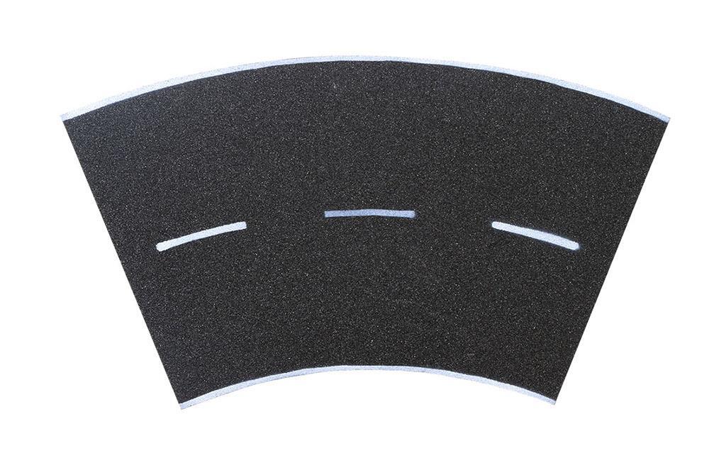 Vollmer 48267 H0 Straßenplatte Asphalt aus Steinkunst,45°-Kurve, Radius 30 cm