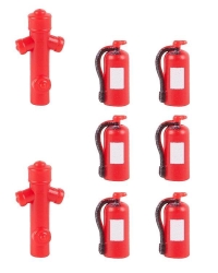 Faller 180950 6 Feuerlöscher und 2 Hydrante