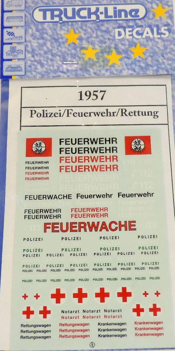 TL-Decals 1957 Polizei - Feuerwehr - Rettung