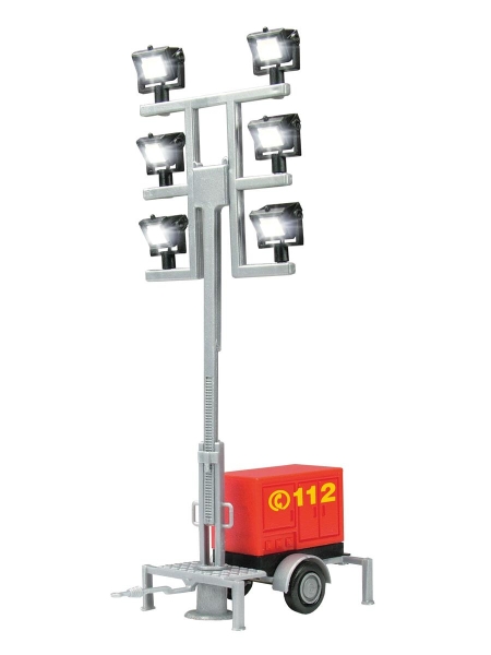 Viessmann 1344 Leuchtgiraffe Feuerwehr auf Anhänger mit6 LEDs weiß