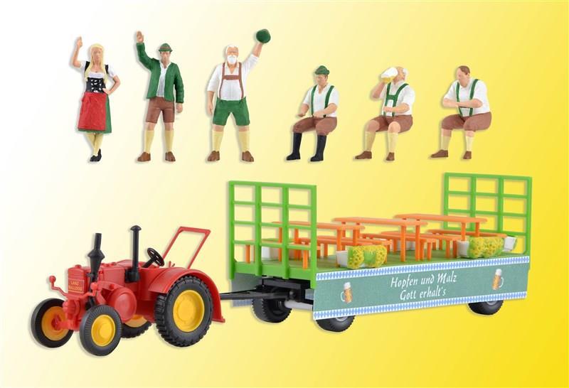 Kibri 12226-1 LANZ Traktor mit Festwagen ohne Figuren