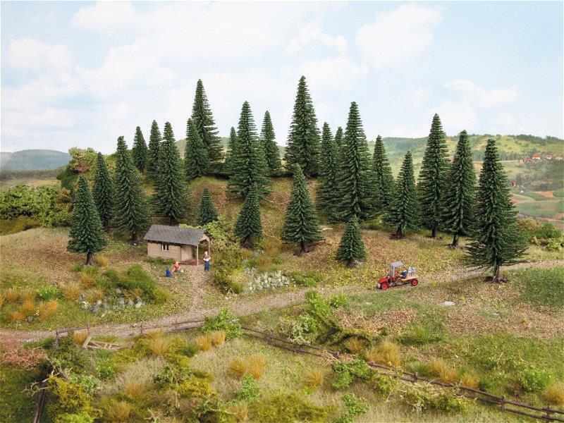 Noch 26831 Stecktannen, 50 Stück, 5 - 14 cm hoch