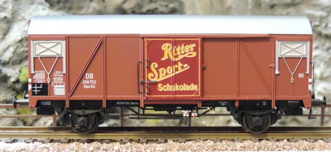 Brawa 48821 Gedeckter Güterwagen Gms54 "Ritter Sport" der DB