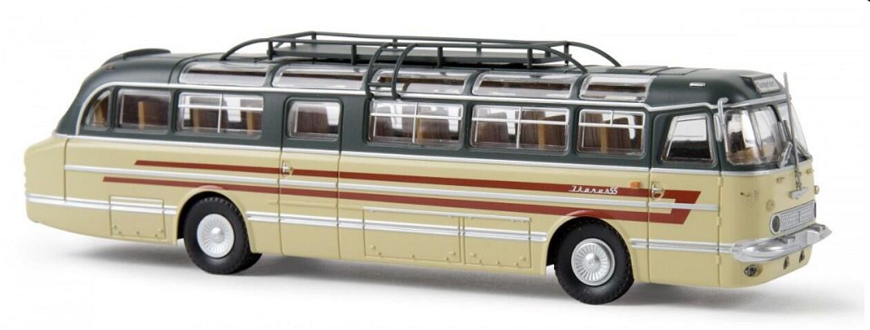 Brekina 59465 Ikarus 55 Bus, schwarzgr?n/beige, TD