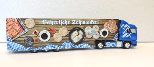 Herpa 930765 MAN TGS LX Euro6 Koffersattelzug Bayerische Schmankerl Bayern 2017