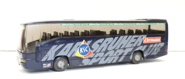 Wiking 7141040 MB O 404 RHD Reisebus "Karlsruher SC" - KSC