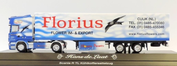 Herpa 121156 Scania R TL K?hlkoffer-Sattelzug Florius (NL)
