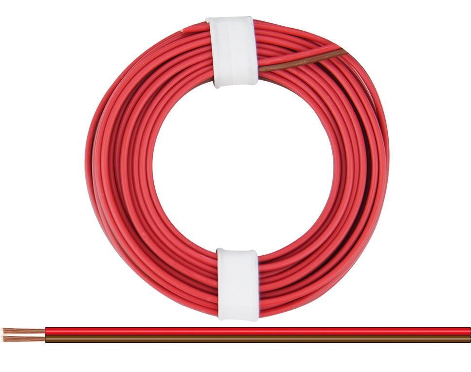 218-08 - Zwillingslitze 0,14 mm? / 5 m rot-braun
