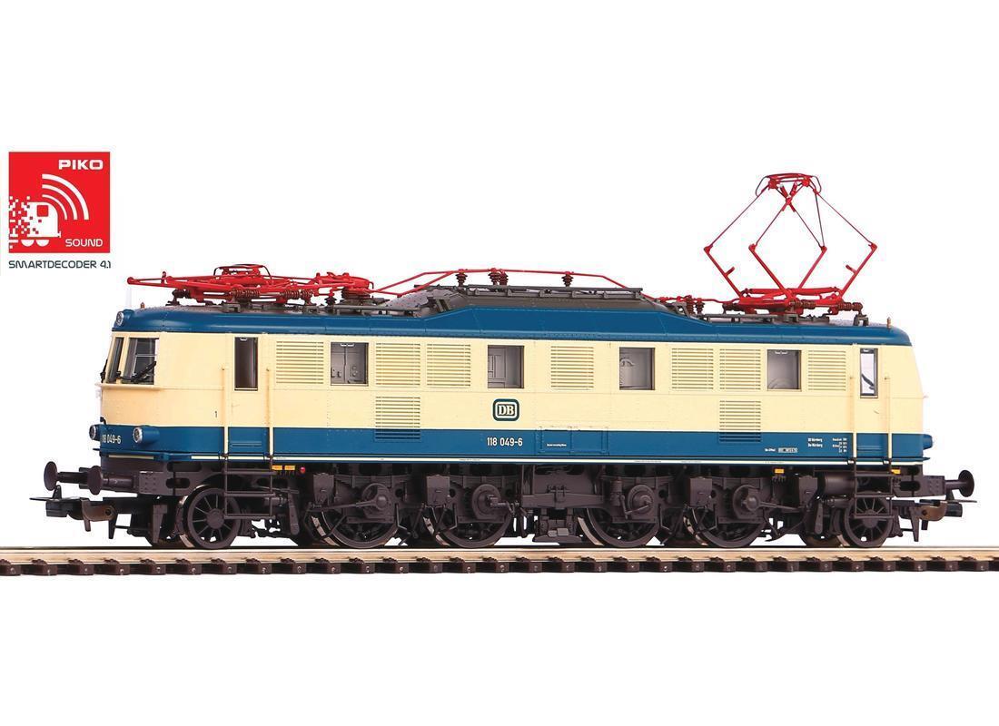 Piko 51869 ~E-Lok/Sound BR 118 DB beige-blau DB IV + PluX22 Dec.