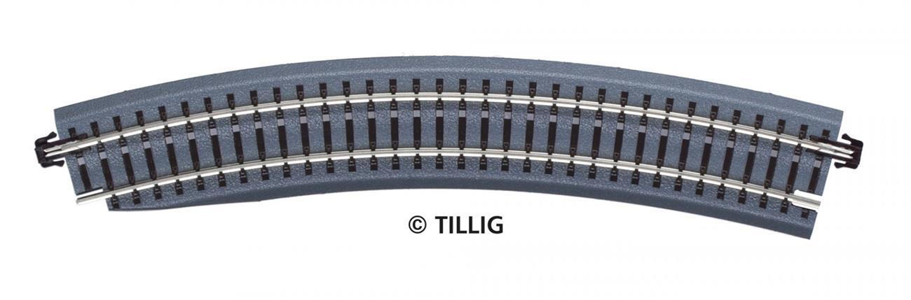 Tillig 83784 Bettungsgleis braun BR 11-32kli: Gebogenes Pass-St?ck, links, R 396 mm