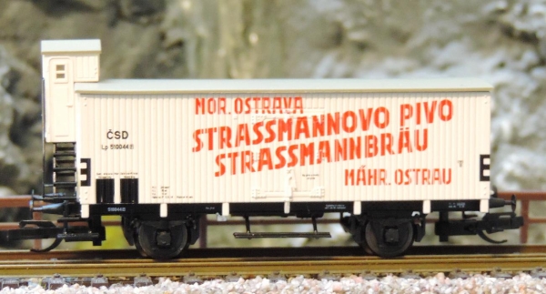 Tillig 17392 Kühlwagen "Strassmannbräu Mährisch Ostrau", eingestellt bei der CSD