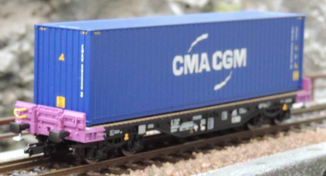 Tillig 15154 Flachwagen Sgmmns 4505 der ERR, mit Beladung, Ep. VI