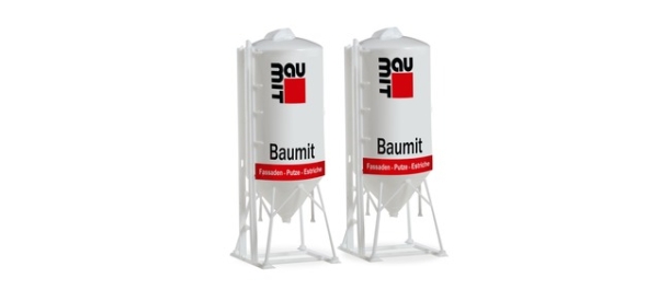 Herpa 076883 Zub. 2x Standsilo, BauMit