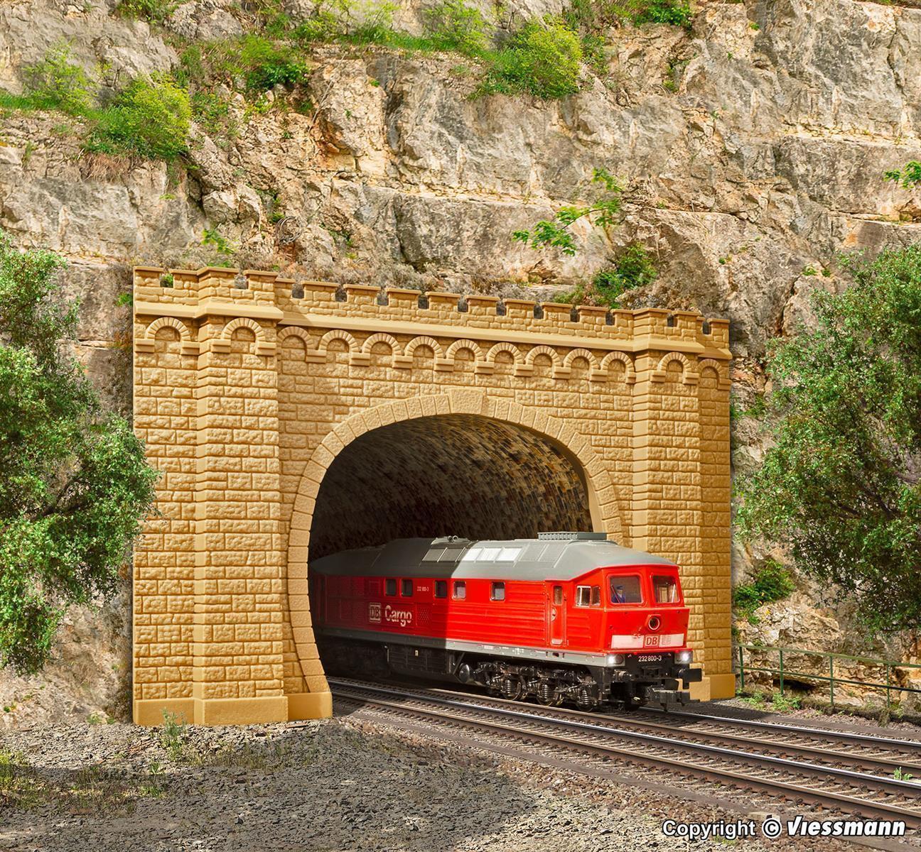 Vollmer 42506 Tunnelportal Moseltal, zweigleisig, 2 Stück