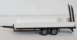 Herpa 076913 LKW Tieflade-Tandemanh. weiß