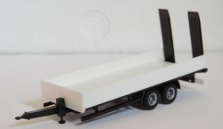 Herpa 076913 LKW Tieflade-Tandemanh. weiß