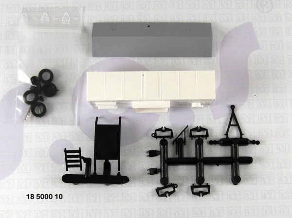 Modelltec SES 18500010 Bauwagen Typ A8 ohne Fenster. Bausatz für den kreativen TT-Bahner